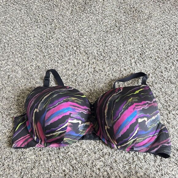 Torrid Curve 360 Back Smoothing Underwire Push Up Plunge Bra 46D - Picture 3 of 5